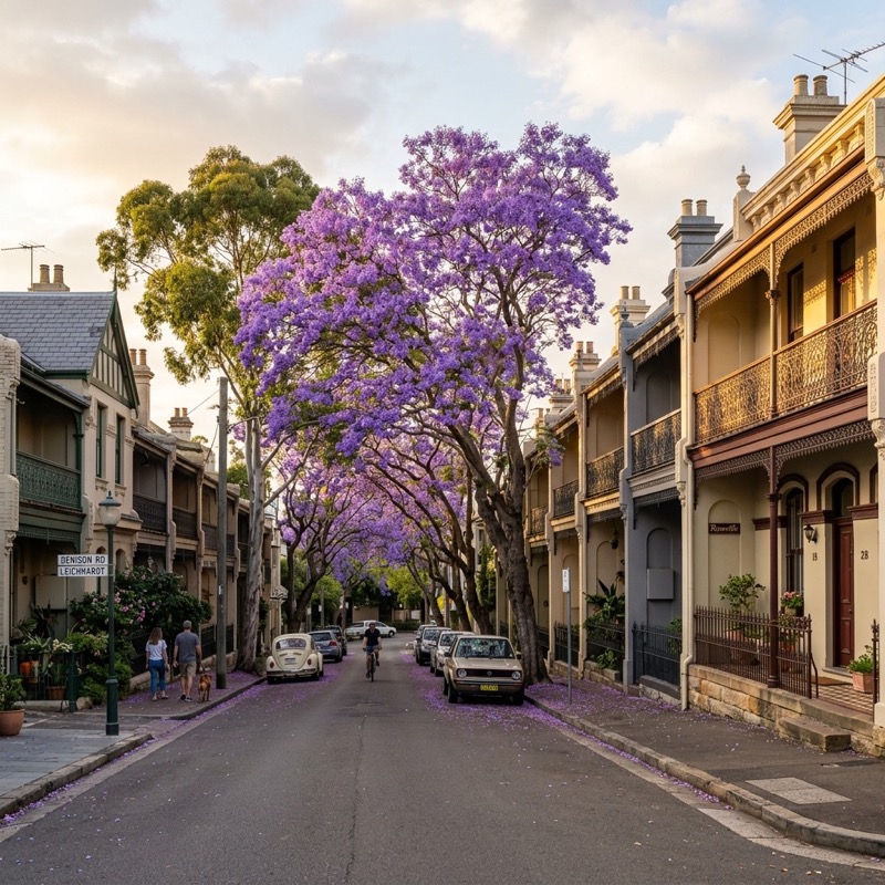 Inner West Sydney streetscape background watermark